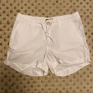 white linen shorts GAP